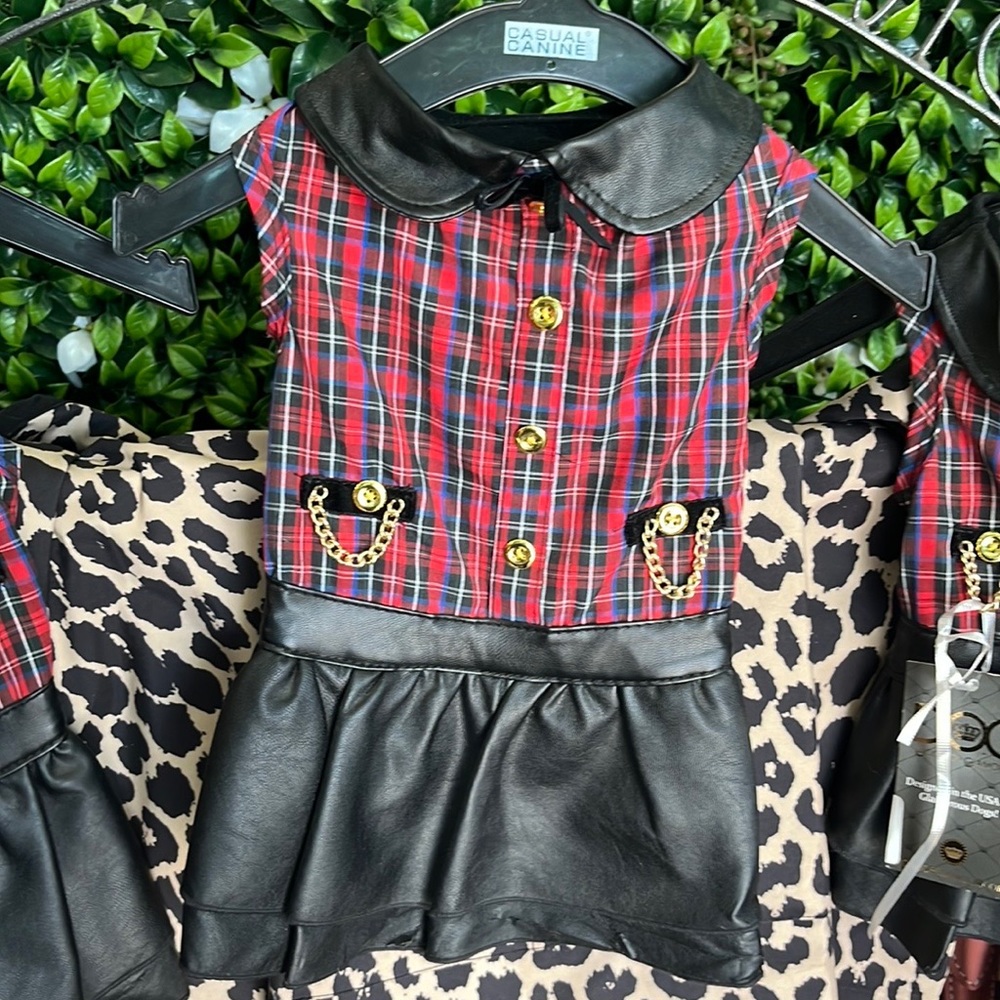 D.O.G. Plaid ‘n’ Pleather Dress